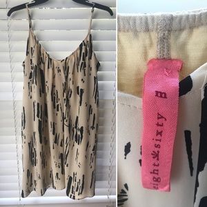Eight Sixty spaghetti strap abstract print dress